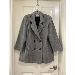 vtg Herman kay women wool‎ blend coat made in USA fit like L-XL
